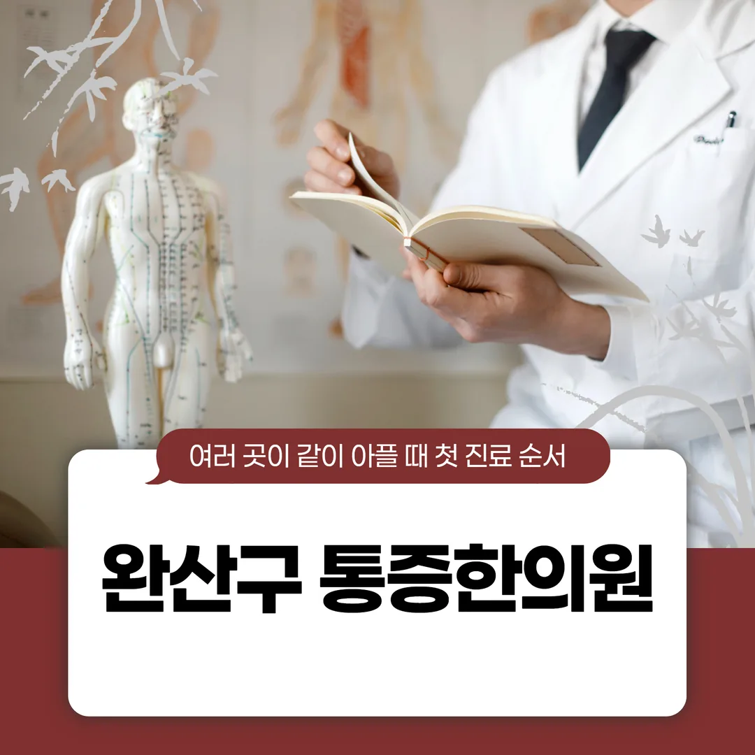 완산구 통증한의원, 여러 곳이 같이 아플 때 첫 진료 순서